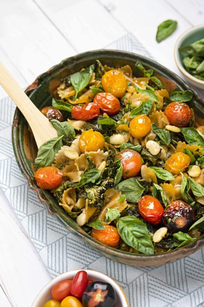 Bean & Pasta Vegetarian Casserole - 1 pot wonder! | Hurry The Food Up